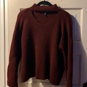 💗MAROON UNIQUE NECKLINE SWEATER 💗